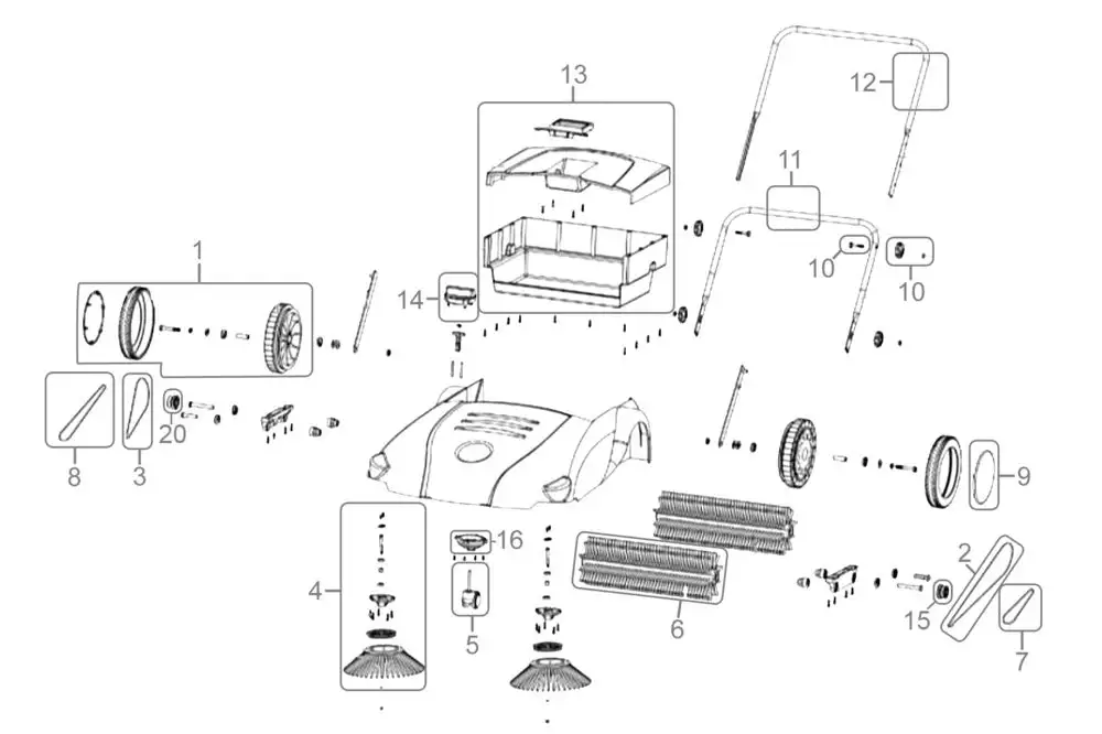 Zeichnung - GDE Kehrmaschine GKM 700 - 16787