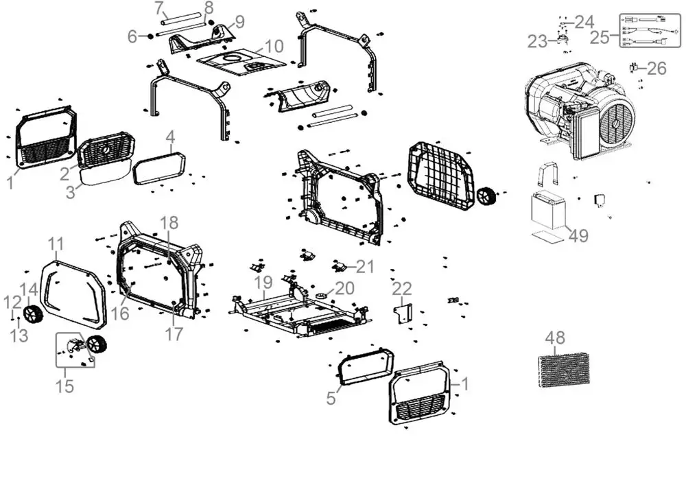 Zeichnung - GDE Inverter Stromerzeuger ISG 6600-3 E - 40724
