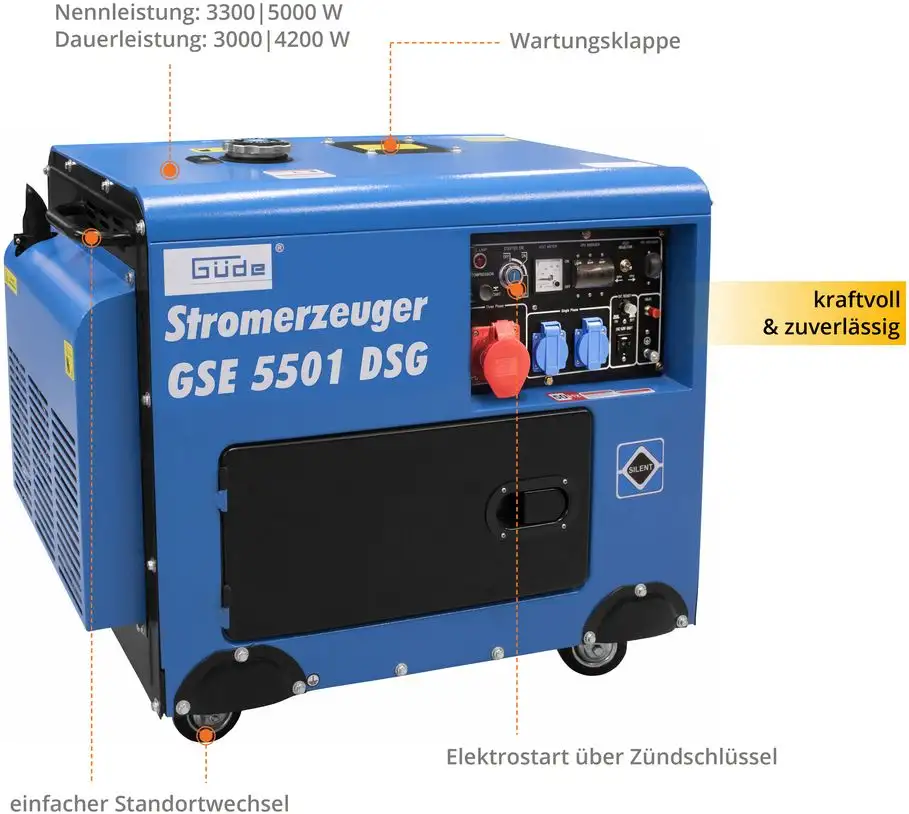GDE Stromerzeuger GSE 5501 DSG - 40588 pi