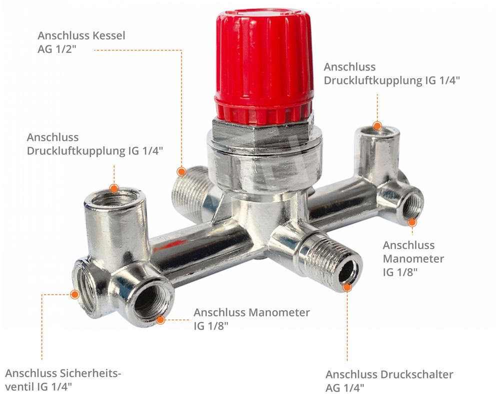 Druckregler Ventil Valve Ersatzteil Für Druckluft Kompressor 