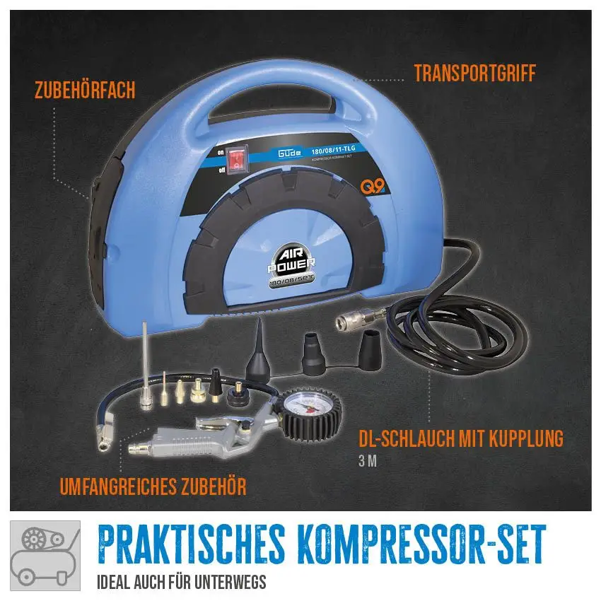 Image 2 Kompressor-Kompakt-Set 180/08/11-tlg.