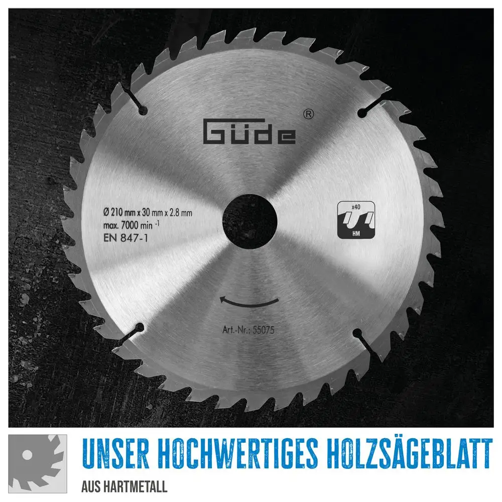 GÜDE Holzsägeblatt HM 210x30x40Z - 55075