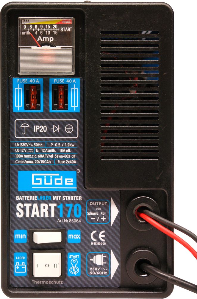 Güde Batterieladegerät Batterielader START 230 mit Starthilfe 85066 