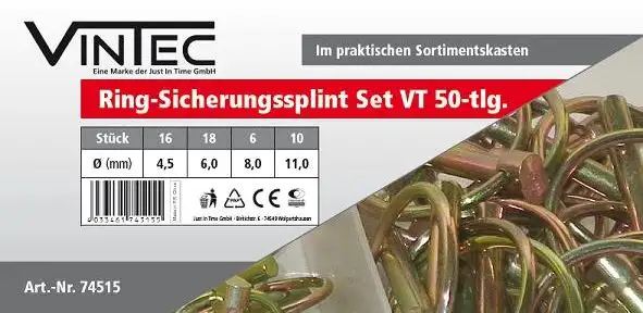 GDE RING - SICHERUNGSSPLINT SET VT 50