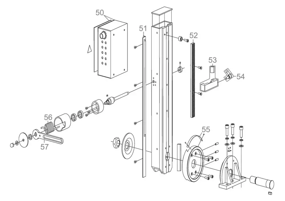 Zeichnung - GUEDE Mini Bohr- & Fräsmaschine GBF 550 - 48140