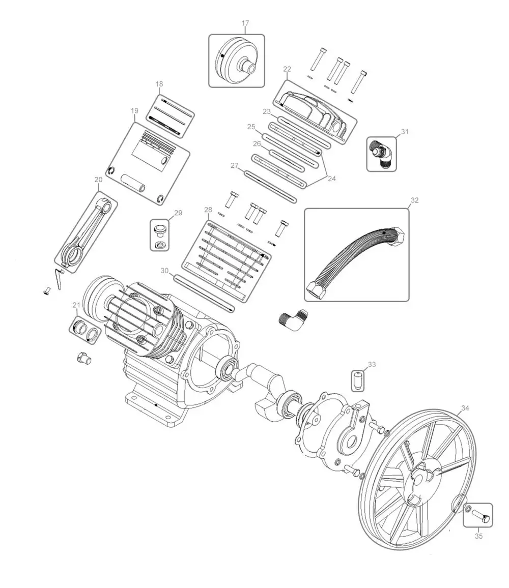 Zeichnung - GÜDE Kompressor 415/10/50 N - 50053
