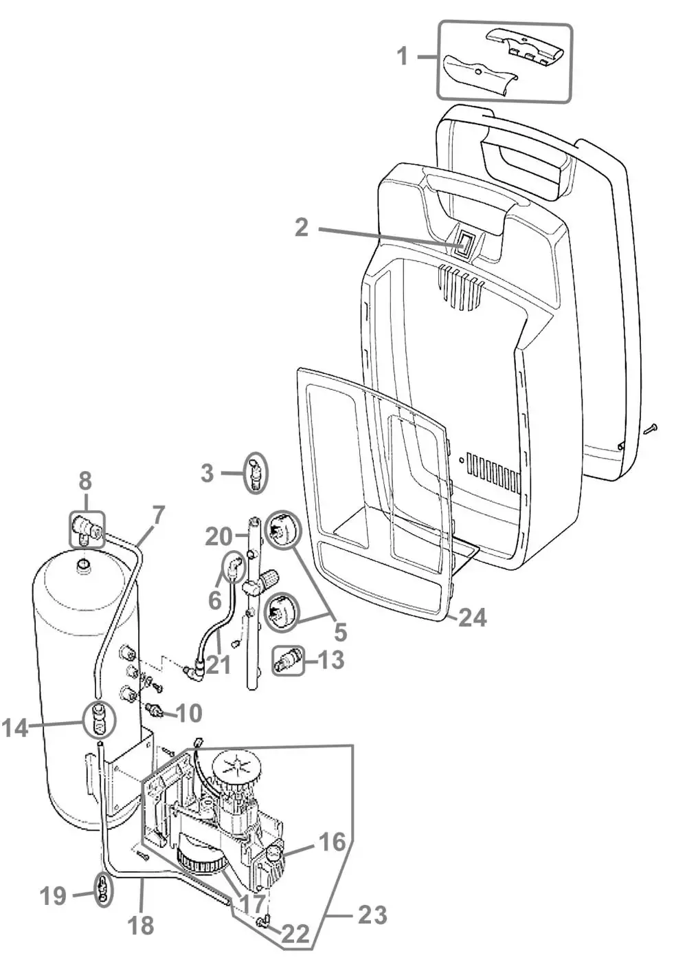 Zeichnung - GUEDE Kompressor Airpower 200/08/6 - 50079