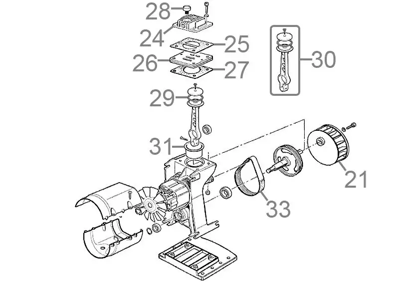 Zeichnung - GDE Kompressor Airpower 205/09/5 - 50093