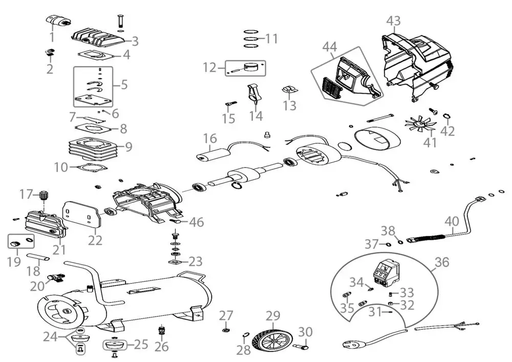 Zeichnung - GDE Kompressor-Set 260/10/24 ECO-DIGITAL/ST - 50126