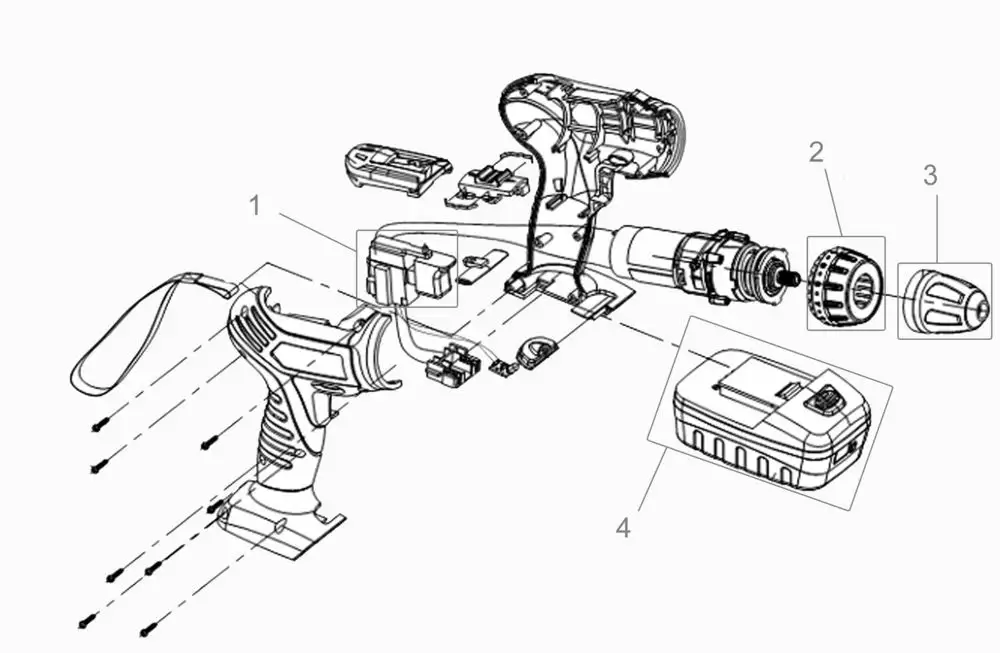 Zeichnung - Akkuschrauber LI-ION 180 - 58014