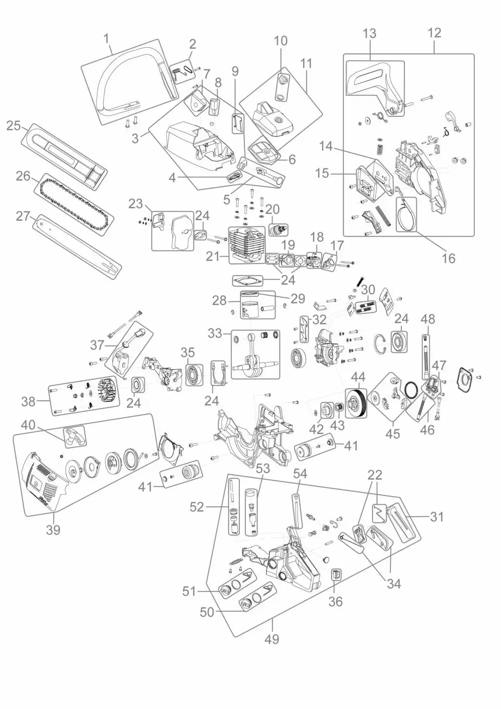Zeichnung - GDE MOTORKETTENSGE KS 400 BW - 94111