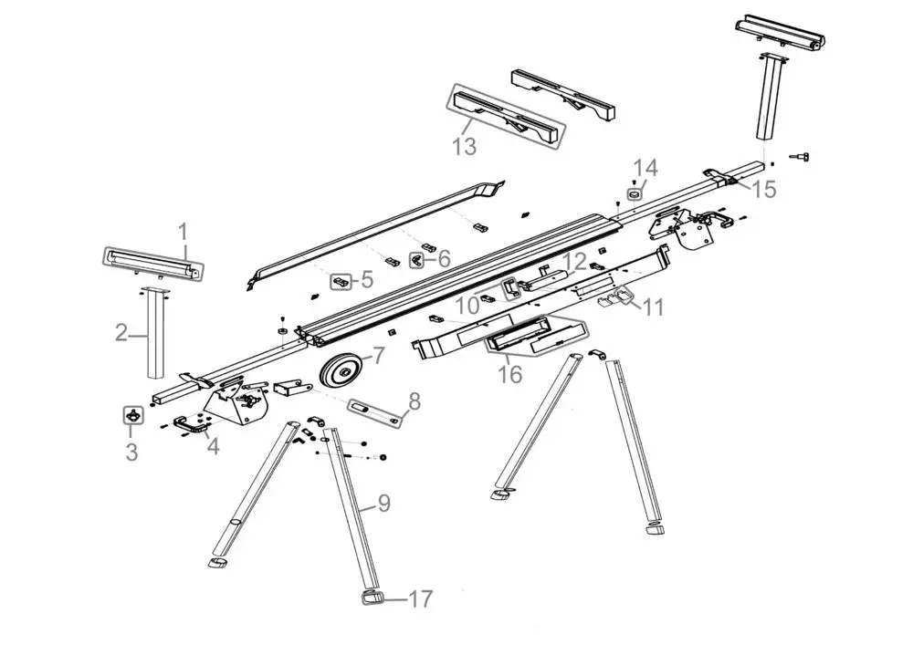 Zeichnung - GDE Uni-Maschinen-Gestell GUG 290 - 94717