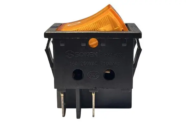  SOKEN RK1-03 Wippschalter 250V 16A Kippschalter Orange mit LED