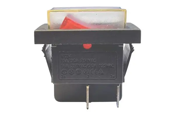 Image 1 KCD4 Wippschalter 250V 30A Kippschalter Rot mit Abdeckung Schalter