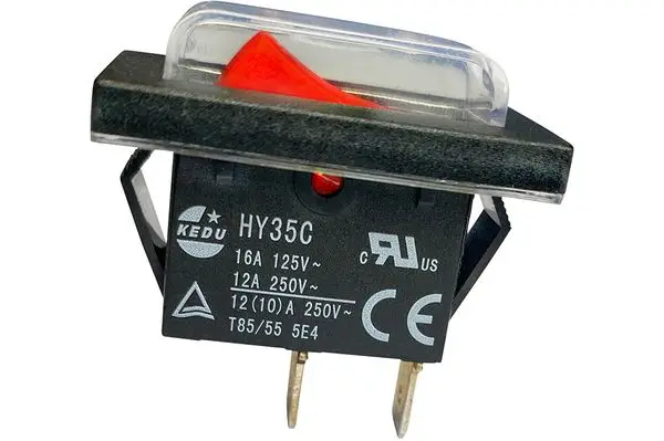  Kedu HY35C Elektrische Wippschalter 2 Pins 250V - Ein-/Aus Schalter