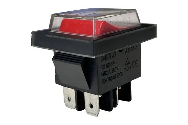 Image 2 DKLD AN01-1 Wippschalter 250V 14A 4Pin Schalter mit Abdeckung