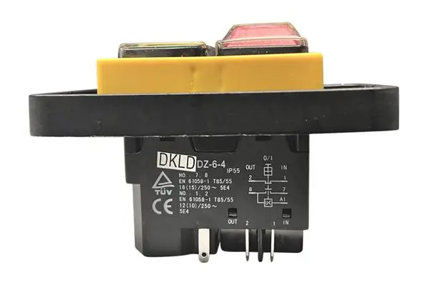 Image 1 DKLD DZ-6-4 5Pin Elektromagnetischer Drucktastenschalter 250V 16A Start/Stop Funktion Einbauschalter