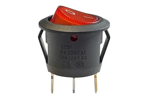  KCD1 Wippschalter 250V 10A Rot 3Pin LED Schalter