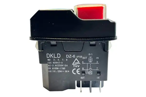 Image 3 DZ-6 Elektromagnetischer Schalter Ein-/Aus Drucktastenschalter 250V 16A