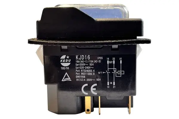 Image 1 KEDU KJD16 Druckknopfschalter 250V 18A 5Pin Magnetschalter