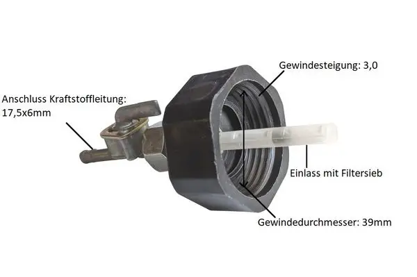 Image 3 Ersatz Benzinhahn mit Buchse Schalter Kraftstoff Ventilhahn fr Vibrationsstampfer uvm.