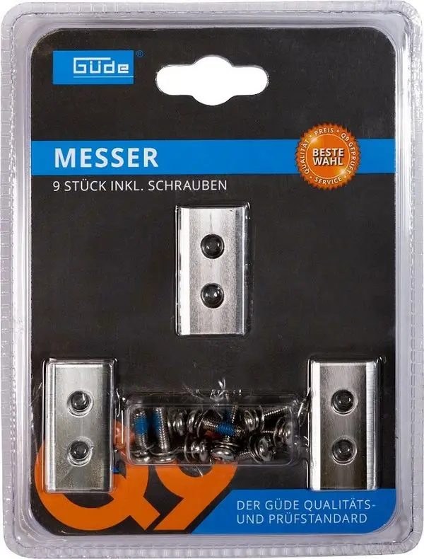 GUEDE Messer 9 Stück inkl.  Schrauben - 95446-01047